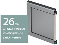 sekcionnye-vorota-54 алюминиевое заполнение
