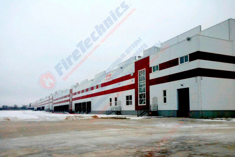 Противопожарная автоматическая штора EI 120 в ТСК Finished projects of the company FireTechnics