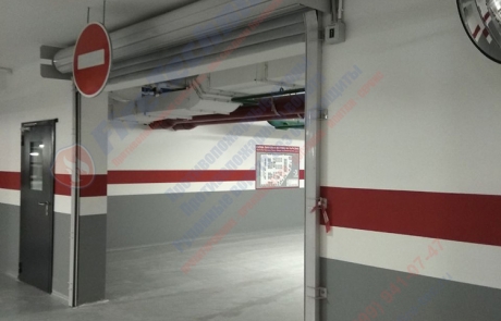 Автоматические стальные противопожарные рулонные (скручивающиеся) ворота в АТК на Кутузовском