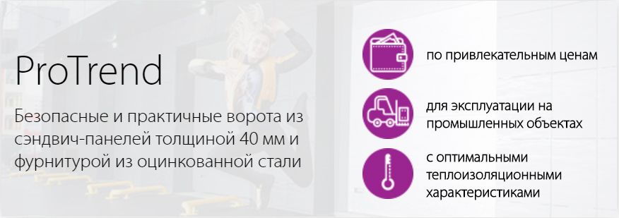 Промышленные секционные ворота ProTrend